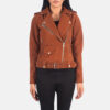 Brown suede jacket women