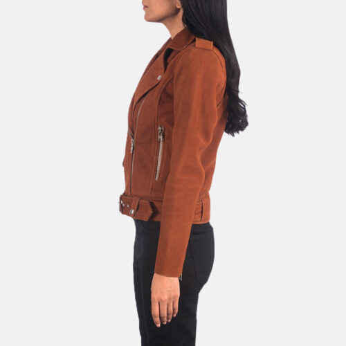 Brown suede jacket women