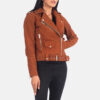 Brown suede jacket women