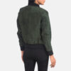 Green women's varsity bomber jacket