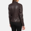 Leather biker jacket for women