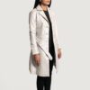 Silver Dignity Leather Trench Coat