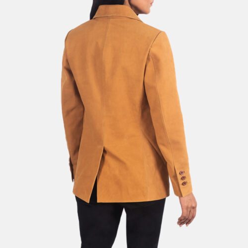 Brown suede jacket for women