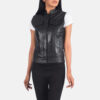 Black leather vests for women