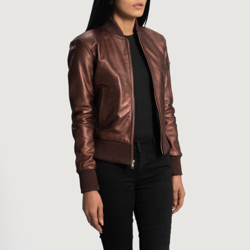 Brown women varsity jackets