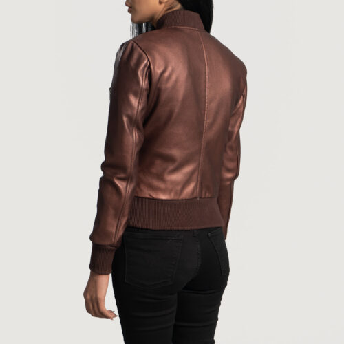 Brown women varsity jackets