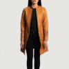 Dignity Sandy Tan Dye Leather Coat