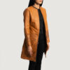 Dignity Sandy Tan Dye Leather Coat