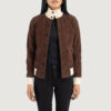 Brown Dignity Leather Shirt Jacket