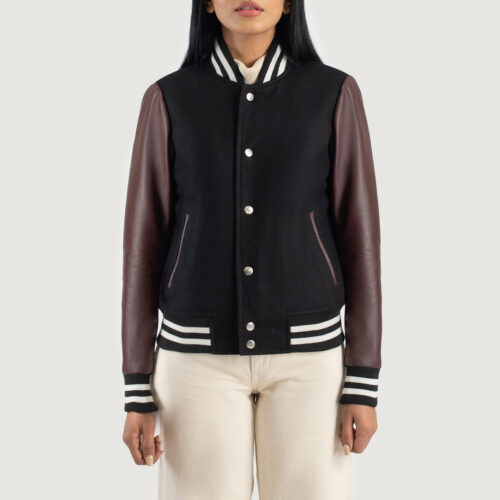 Maroon women bomber jacket