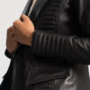 Black leather jacket women plus size