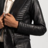 Black leather jacket women plus size