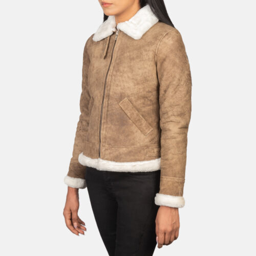 Brown Dignity women's shearling coats and jackets