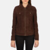 Brown suede jacket women