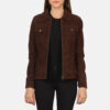 Brown suede jacket women