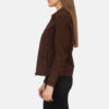 Brown suede jacket women