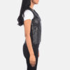 Black Leather Biker Vest for women