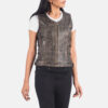 Black leather vests for women