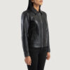 Black biker jacket women