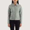 Grey Dignity Classic Collar Leather Jacket