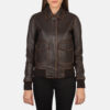 Brown aviator jacket women