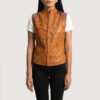 Leather vest outfit women's