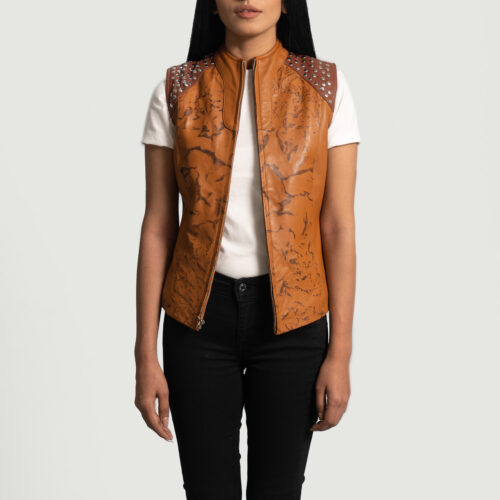 Leather vest outfit women's