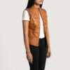 Leather vest outfit women's