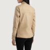 Beige Dignity Leather Shirt Jacket