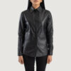 Black Leather women Jacket