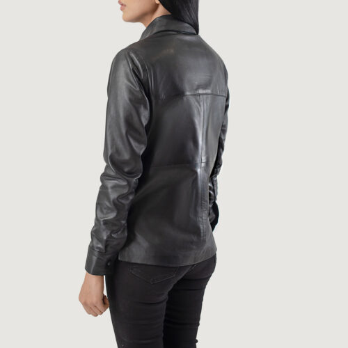 Black Leather women Jacket