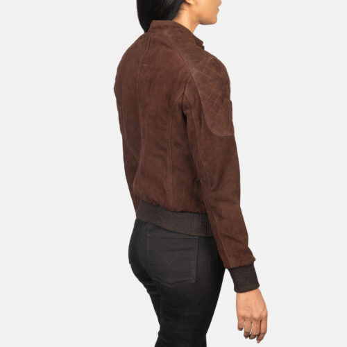 Brown suede jacket women