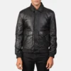 black Coffmen aviator jacket mens-front