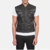 leather vest for men-front