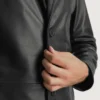 mens leather coat Black Leather Single Breasted