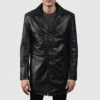 mens leather coat Classmith Black Leather