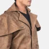 mens leather dress coat Deux Brown Duster