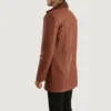 shearling fur coat mens Cinnamon Brown Leather Fur