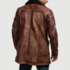 shearling fur coat mens Distressed Leather Fur