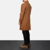 wool mens coats and jackets Khaki Double Breasted