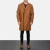 wool mens coats and jackets Khaki Double Breasted