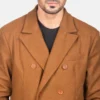 wool mens coats and jackets Khaki Double Breasted top