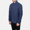 wool mens coats and jackets Thomas Blue side