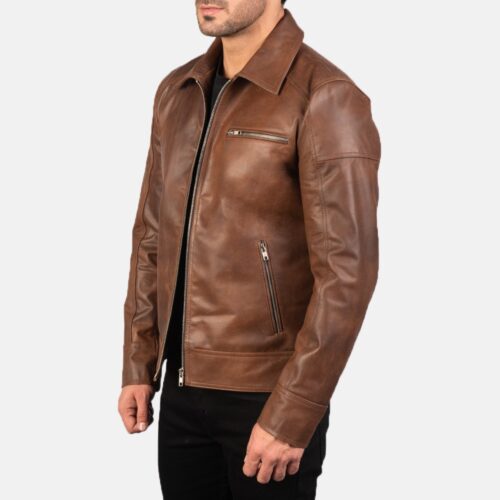 Mens Lavendard Brown Leather Bik Dignity Leather