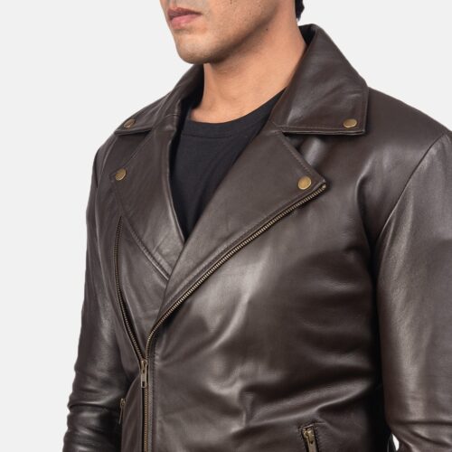 Mens Noah Brown Leather Biker Ja 2 Dignity Leather