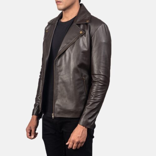 Mens Noah Brown Leather Biker Ja Dignity Leather